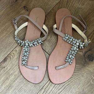 Crystal embellished sandals